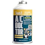 AC DOCTOR 3 in 1 Coperchio Perdite - Olio - Gas Refrigerante Biologico Ecologico Sostituto R12 e R134a per Ricarica Aria Condizionata Auto