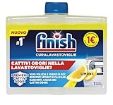 Finish Curalavastoviglie, Additivo Lavastoviglie, 1 Prodotto per Pulizia Lavastoviglie da 250 ml, Cura Lavastoviglie al Limone