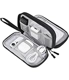 SOBEAU Borsa per Cavi, Elettronici Porta Cavi Organizer Viaggio, Accessori Borsa Custodia, Borsa Universale Organizer Cavi Portatile per USB, Schede SD, Caricabatterie, Hard Disk,Nero