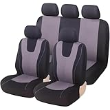 VewZJJ Auto Set Coprisedili per FIAT Multipla,Confortevole Traspirante Copriseggiolino Posto Sedere Fodere,Impermeabile Antiscivolo Sedile Coprisedile Copri,Grey