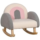 HOMCOM Poltrona per Bambini 3-5 Anni con Braccioli Alti e Imbottitura Spessa, in Finto Vello d Agnello, Legno e Gommapiuma, 50x45x44 cm, Grigia