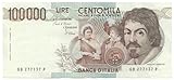 Cartamoneta.com 100000 Lire Banca d Italia Caravaggio I Tipo Lettera B 28/10/1985 SPL- 18445/III