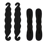 4 Pezzi Spugna Clip Twist Curler Chignon per Ciambella Donut Ciambella Capelli Twist Chignon di Capelli Creatore 2 Grandi e 2 Piccoli