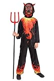 Ciao Demone dell Inferno costume travestimento bambino (Taglia 5-7 anni)