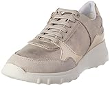 Geox D Alleniee, Scarpe da Ginnastica Donna, Lt Taupe Lt Gold, 38 EU