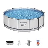 Bestway 5612X Set Piscina Fuori Terra Steel Pro MAX Rotonda da 427x122 cm