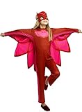 Funidelia | Costume di Gufetta Pj Masks Ufficiale per Bambina Taglia 7-9 Anni Cartoni Animati, Gattboy, Gufetta, Geco - Multicolore