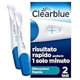 Test di Gravidanza Clearblue Rilevazione Rapida, Risultato Rapido, anche in 1 minuto*, 2 Test