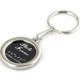 Maycom®, photo Frame portachiavi Fashion, lovers Favorite Love in PU portachiavi a forma di cuore, portachiavi ad anello, portachiavi Keyfob 85401, Metallo, Round, small