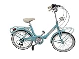 BICI BICICLETTA 20 CASCELLA CANDY PIEGHEVOLE CAMBIO 6V (Azzurro)