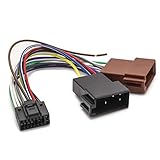 Adapter-Universe DIN ISO Cavo Connettore Adattatore Autoradio 16 Pin Cablaggio per JVC KD-ADV Kd-AV