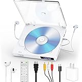 Mini lettore DVD per TV, Lettore DVD compatto HDMI con cuffie, altoparlante Integrato e porta USB, Region Free per Sistemi NTSC/PAL, Lettore DVD con cavo HDMI RCA, Telecomando, Cuffie