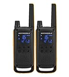 MOTOROLA Solutions - Lotto di 2 Walkie Talkie - TALKABOUT T82 EXTREME - PMR446 - Giallo/Nero - Lungo raggio - Indice IPX4 - Ambienti difficili