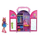 Barbie - Chelsea Playset Armadio, set pieghevole con bambola, armadio e vestiti, include 3 aree di gioco, 4 look completi e 15 accessori, giocattolo per bambini, 3+ anni, HXN03