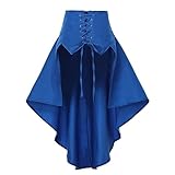 COSDREAMER Victorian Steampunk Trambusto tutù in Pizzo Cintura Sottogonna Cintura da Donna con Corsetto Pirata, Blu Reale, S