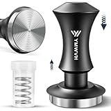 YMWVH Tamper per caffè con base Ripple, 51,5 mm, in acciaio inox con pressione di pressione di 30 lbs, timbro, pressa per caffè da 51 mm