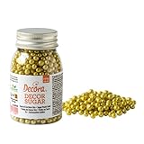 Decora 2081151 Confezione Da 100 G Perle Di Zucchero Oro 5 Mm