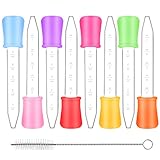 8 Pezzi 5ml Pipetta Contagocce Pipette Contagocce Plastica Dispenser Liquido Dropper Trasferimento per Caramelle Animali Domestici Piante con 1 Pezzi Spazzola Pulita