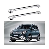 YUEGOO 2 Pezzi Barre Portatutto da Tetto per Auto in Alluminio per Fiat Panda Cross 2020-2022, Barre Portapacchi da Tetto per Auto con Barre longitudinali Gia Montate