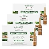 equilibra Capelli, Fiale Anti-Caduta Fortificanti, per Aiutare a Prevenire e Rallentare la Caduta dei Capelli e per Fortificare la Capigliatura, a Base di Aloe Vera, Olio di Argan, 3 Pezzi da 10 Fiale