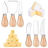 PNOOFR Coltelli per Formaggio Spatola da Formaggio Set di Coltelli da Formaggio Legno Set di 6 Pezzi Formaggi Coltelli Forchetta per Formaggi a Pasta Molle, Semicircolare e a Pasta Dura o Burro