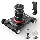 NEEWER Fotocamera Slider Dolly con testa a sfera e morsetto telefonico, 4 ruote tavolo Dolly con panoramica a 360°, compatibile con fotocamera mirrorless mini videocamere GoPro iPhone e telefoni