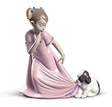 NAO Porcelain by Lladro LET ME GO! (SPECIAL EDITION) (PUPPY DOG PULLING GIRLS DRESS) 2001829