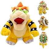 WELLXUNK Su-per-Mario Bowser Peluche, 25cm Bowser Su-per-Mario, Bowser Plush Toy, Bowser Doll, Cartoon Bowser Peluche Giocattolo, Su-per-Mario Bowser Plush Toy, Per gli Appassionati di Gioco