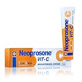 Neoprosone Crema Anti Macchie - 50 ml - Schiarente - Whitening Cream - Infusa con Vitamina C - Efficace per la Riduzione di Lentigini e Macchie Viso per Iperpigmentazione - Riduce Tono della Pelle Irregolare, Applicare su Viso, Ascelle, Ginocchia, Gomiti, Piedi, Mani