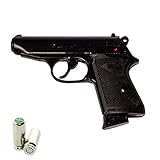 Pistola a Salve BRUNI Walther PPK New Police Cal.8 | Top Firing | Nera