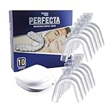 Perfecta Pack 10 Bite Bruxismo Notturno Automodellante, Senza Bpa, Bite Dentale contro il digrignamento dei denti e disturbi dell ATM, Antirussamento, Problemi Cervicale, Inclusa Custodia.