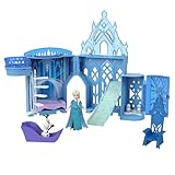 Disney Frozen - Set Componibili Palazzo di Ghiaccio di Elsa, playset castello delle bambole impilabile, con mini bambola Elsa, Olaf e tanti accessori, giocattolo per bambini, 3+ anni, HLX01