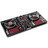 Numark Mixtrack Platinum FX - Console DJ per Serato DJ con 4 decks, mixer DJ, scheda audio integrata, jog wheel con display e palette effetti