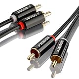 SEBSON Cavo Audio RCA 0.5m, 2 RCA Maschio a 2 RCA Maschio, rosso e bianco - Connettori RCA per Impianti Stereo, Amplificatori, Home Cinema e Sistemi HiFi