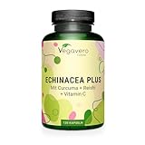 Echinacea Complex | con Vitamina C, Zinco, Reishi e Curcuma | per Sistema Immunitario | Senza Additivi e Certificato in Laboratorio | 120 capsule | Vegan | Vegavero®