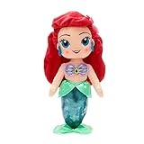 Disney Store bambola ufficiale peluche Ariel, La Sirenetta, 37 cm, peluche classico personaggio principesco per bambini, principessa subacquea con espressione ricamata e coda scintillante