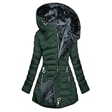 Cappotto Invernale da Donna Elegante Piumino Pelliccia Giacca Donna Invernale Giubbotto Donna Invernale Cappotto da Donna Giacca con Cappuccio Alla Moda Invernale Caldo Cappotto Foderato in Pile