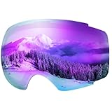 OutdoorMaster Maschera da Sci PRO Lente di ricambio - 10+ Scelta (VLT 17% Revo Viola)