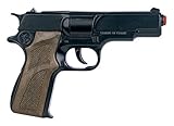 Pistola polizia finta in plastica e metallo revolver giocattolo