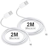 Caricabatterie per iPhone [certificato Apple MFi] 2 x 6FT Cavi da USB a Lightning Cavo di ricarica Trasferimento sincronizzazione dati Compatibile con iPhone13 12 11 Pro Max XS XR X 8 7 SE iPad