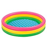 Intex 57422NP - Piscina Gonfiabile Sunset Glow, Tre Anelli, Vinile, Multicolore, 147x33 cm