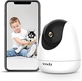 Tenda Telecamera Wi-Fi Interno CP3, Videocamera Sorveglianza 1080P con 360°Pan/Tilt, Audio Bidirezionale, Rilevamento del Movimento, Webcam di Sicurezza per Bambini/Anziani/Cani