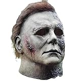 SASKATE Maschera di Halloween Michael Myers in lattice per Halloween, per adulti, Full Head Cover con capelli, maschera horror in lattice per cosplay