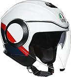 AGV CASCO ORBYT E2205 MULTI BLOCK PEARL WHITE/EBONY/RED FL S