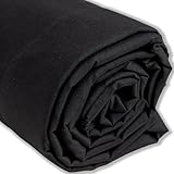 IPEA Tessuto in Cotone Popeline Nero - 200 cm x 150 cm - Made in Italy - Tessuto al Metro per Cucito, Abbigliamento, Fodere, Arredamento, Accessori, Patchwork, Stoffa Tinta Unita per Cucire