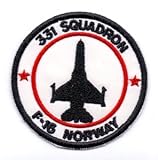 PATCH,TOPPA RICAMATA TERMOADESIVA 331 SQUADRON F-16 NORWAY