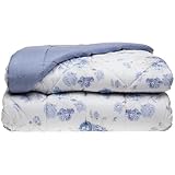 Bellora Trapunta Matrimoniale Invernale Molto Calda in Puro Percalle di cotone 100%, Piumone Letto Matrimoniale Bouquet 32M Blu