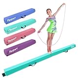 FBSPORT Trave Ginnastica Pieghevole 240cm in Pelle PU, Trave di Equilibrio Ginnastica con Fondo Antiscivolo, Trave Ginnastica Artistica per Bambini, Principianti e Ginnasti Professionisti