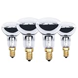 DoRight 4x 40W Lampada Alogena E14 R50 Riflettore, Dimmerabile Piccola vite Edison (SES) Spotlight Luce Bianca Calda 2700K-2800K, Lampadine a Incandescenza, Equivalente a LED da 4W (Base Dorata)