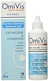 Omivis Bagno Oculare (con Acido Ialuronico Ed Aloe Vera) Per L’igiene E L’idratazione, Bianco, 100 ml